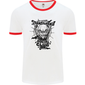Vampires Transilvania Social Club Halloween Mens White Ringer T-Shirt White/Red