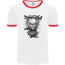 Vampires Transilvania Social Club Halloween Mens White Ringer T-Shirt White/Red