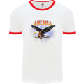 Eagle America Dreamer Soul Mens White Ringer T-Shirt White/Red