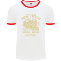 Railway Train Trainspotter Trianspotting Mens White Ringer T-Shirt White/Red