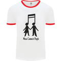 Music Connects Funny Valentines Day Mens Ringer T-Shirt White/Red