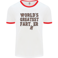 Father's Day World's Greatest Farter Funny Mens White Ringer T-Shirt White/Red