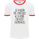 Christmas a Home for Every Shelter Dog Mens White Ringer T-Shirt White/Red