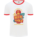 Beer and Golf Kinda Weekend Funny Golfer Mens White Ringer T-Shirt White/Red