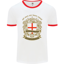 All Men Are Born Equal English England Mens White Ringer T-Shirt White/Red
