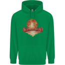 Red Moon Lake Universe Cosmos Space Childrens Kids Hoodie Irish Green