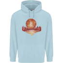 Red Moon Lake Universe Cosmos Space Childrens Kids Hoodie Light Blue