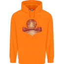 Red Moon Lake Universe Cosmos Space Childrens Kids Hoodie Orange
