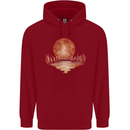 Red Moon Lake Universe Cosmos Space Childrens Kids Hoodie Red