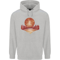 Red Moon Lake Universe Cosmos Space Childrens Kids Hoodie Sports Grey
