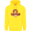 Red Moon Lake Universe Cosmos Space Childrens Kids Hoodie Yellow