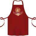 Red Moon Lake Universe Cosmos Space Cotton Apron 100% Organic Maroon