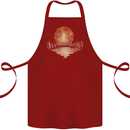 Red Moon Lake Universe Cosmos Space Cotton Apron 100% Organic Maroon