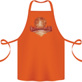 Red Moon Lake Universe Cosmos Space Cotton Apron 100% Organic Orange