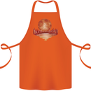 Red Moon Lake Universe Cosmos Space Cotton Apron 100% Organic Orange