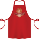 Red Moon Lake Universe Cosmos Space Cotton Apron 100% Organic Red