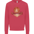 Red Moon Lake Universe Cosmos Space Kids Sweatshirt Jumper Heliconia