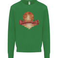 Red Moon Lake Universe Cosmos Space Kids Sweatshirt Jumper Irish Green