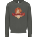 Red Moon Lake Universe Cosmos Space Kids Sweatshirt Jumper Storm Grey