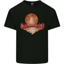 Red Moon Lake Universe Cosmos Space Kids T-Shirt Childrens Black