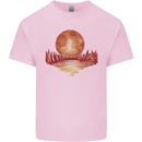 Red Moon Lake Universe Cosmos Space Kids T-Shirt Childrens Light Pink