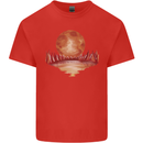 Red Moon Lake Universe Cosmos Space Kids T-Shirt Childrens Red
