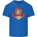 Red Moon Lake Universe Cosmos Space Kids T-Shirt Childrens Royal Blue