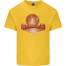 Red Moon Lake Universe Cosmos Space Kids T-Shirt Childrens Yellow