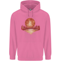 Red Moon Lake Universe Cosmos Space Mens 80% Cotton Hoodie Azelea