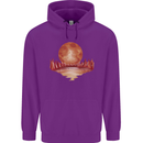 Red Moon Lake Universe Cosmos Space Mens 80% Cotton Hoodie Purple