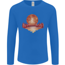 Red Moon Lake Universe Cosmos Space Mens Long Sleeve T-Shirt Royal Blue