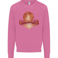 Red Moon Lake Universe Cosmos Space Mens Sweatshirt Jumper Azalea