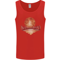 Red Moon Lake Universe Cosmos Space Mens Vest Tank Top Red
