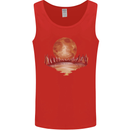 Red Moon Lake Universe Cosmos Space Mens Vest Tank Top Red