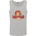 Red Moon Lake Universe Cosmos Space Mens Vest Tank Top Sports Grey