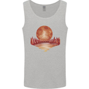 Red Moon Lake Universe Cosmos Space Mens Vest Tank Top Sports Grey