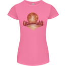 Red Moon Lake Universe Cosmos Space Womens Petite Cut T-Shirt Azalea