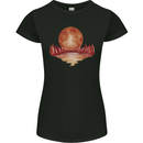 Red Moon Lake Universe Cosmos Space Womens Petite Cut T-Shirt Black