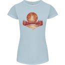 Red Moon Lake Universe Cosmos Space Womens Petite Cut T-Shirt Light Blue