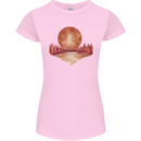 Red Moon Lake Universe Cosmos Space Womens Petite Cut T-Shirt Light Pink