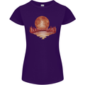 Red Moon Lake Universe Cosmos Space Womens Petite Cut T-Shirt Purple