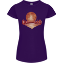 Red Moon Lake Universe Cosmos Space Womens Petite Cut T-Shirt Purple