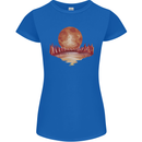 Red Moon Lake Universe Cosmos Space Womens Petite Cut T-Shirt Royal Blue