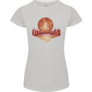 Red Moon Lake Universe Cosmos Space Womens Petite Cut T-Shirt Sports Grey