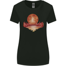 Red Moon Lake Universe Cosmos Space Womens Wider Cut T-Shirt Black