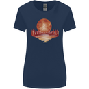 Red Moon Lake Universe Cosmos Space Womens Wider Cut T-Shirt Navy Blue