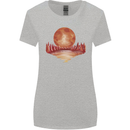 Red Moon Lake Universe Cosmos Space Womens Wider Cut T-Shirt Sports Grey