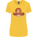 Red Moon Lake Universe Cosmos Space Womens Wider Cut T-Shirt Yellow