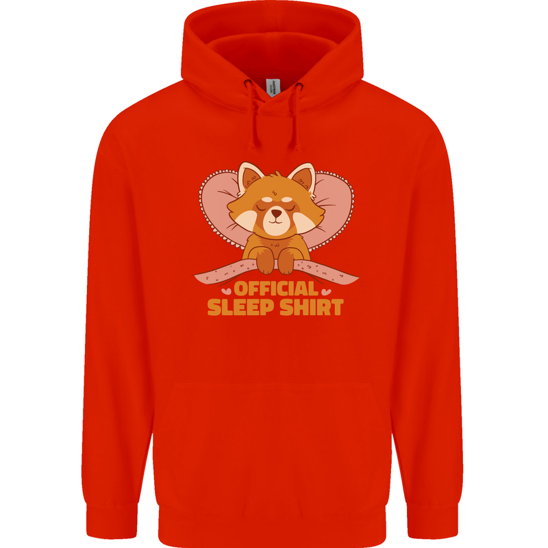 Red Panda Bear Funny Sleep Sleeping Childrens Kids Hoodie Bright Red
