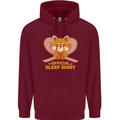 Red Panda Bear Funny Sleep Sleeping Childrens Kids Hoodie Maroon